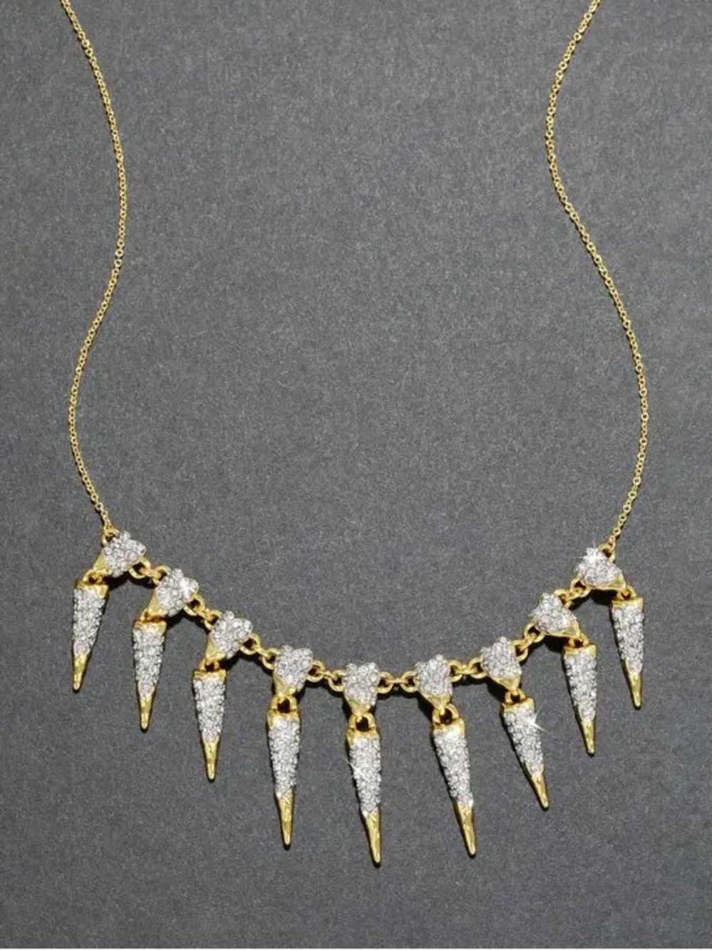 ALEXIS BITTAR Solanales Crystal Spear Fringe Necklace